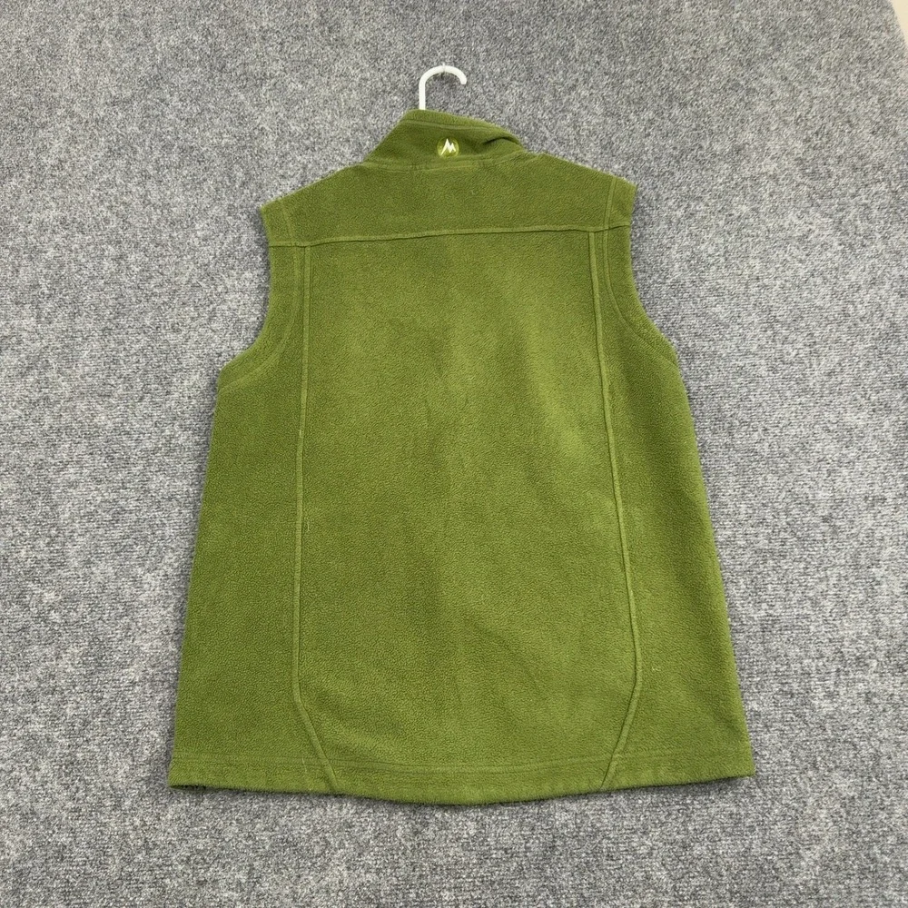 Marmot Vest Mens M Green Polyester Fleece Full Zip Outdoors Gorpcore Hiking
